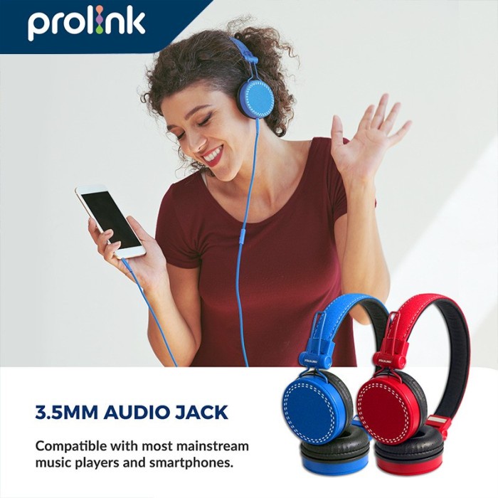 Headset PROLiNK PHC1001E Frolic Corded Stereo COLOR