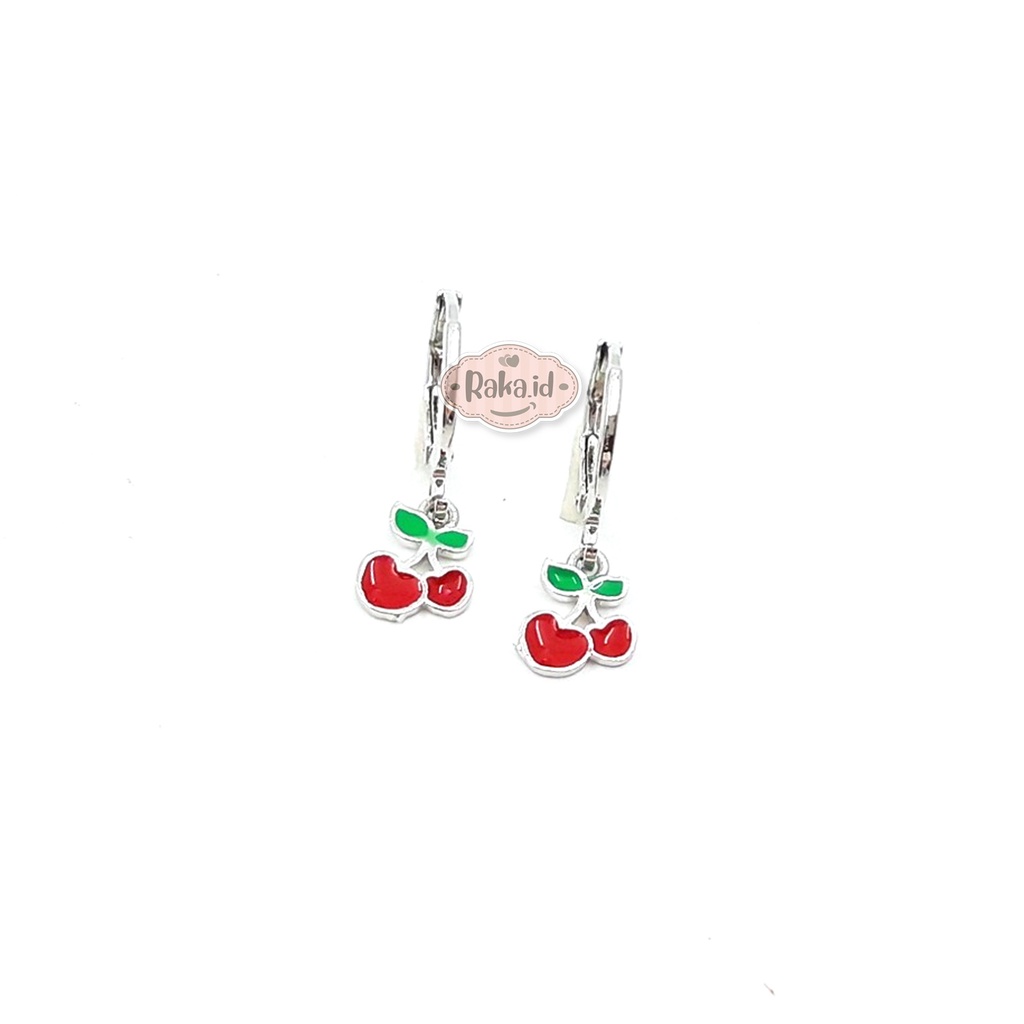 RAKA Acc - Anting Clip / Klip / Anting Anak 2 Cherry Pipih Xuping Perhiasan Aksesoris Anak 533