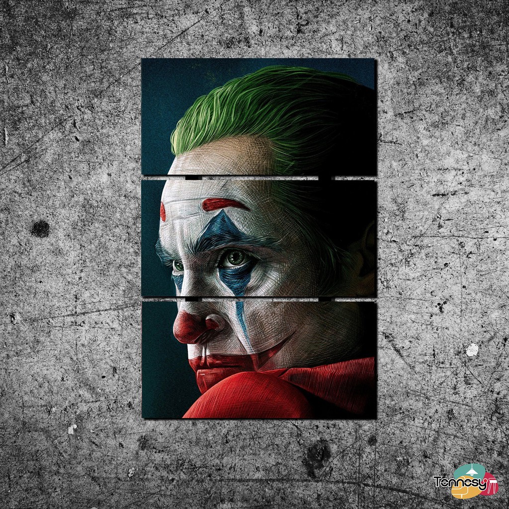 POSTER ART PANEL KAYU JOKER SHADOW 20x30CM HIASAN DINDING KAMAR DEKORASI RUMAH