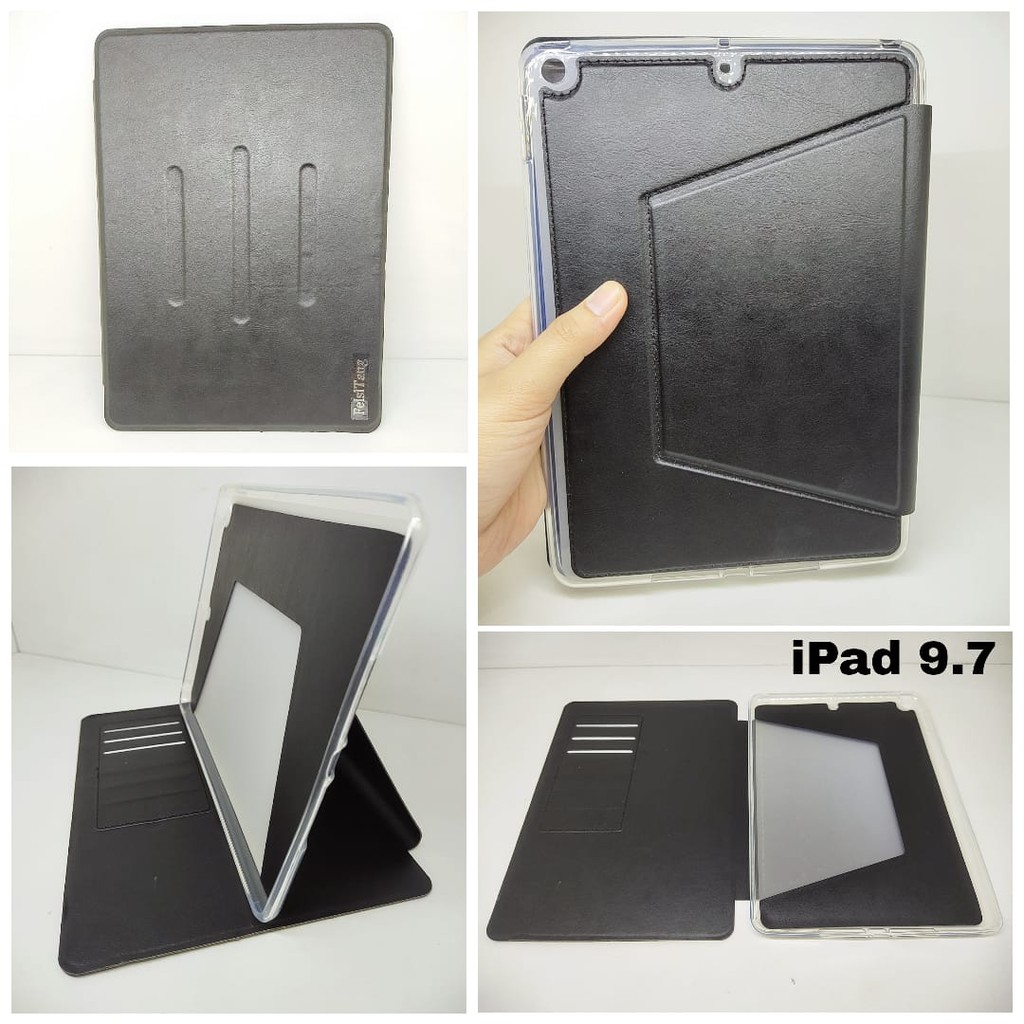 FeisiTang iPad 9.7 2017 2018 iPad 9.7 6th Generation Flip Cover Sarung Buku Lipat 3 in 1