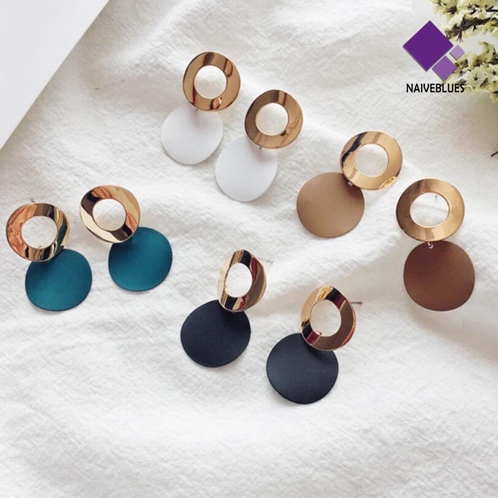 Anting Stud Bentuk Bulat Model Hollow Out Untuk Wanita