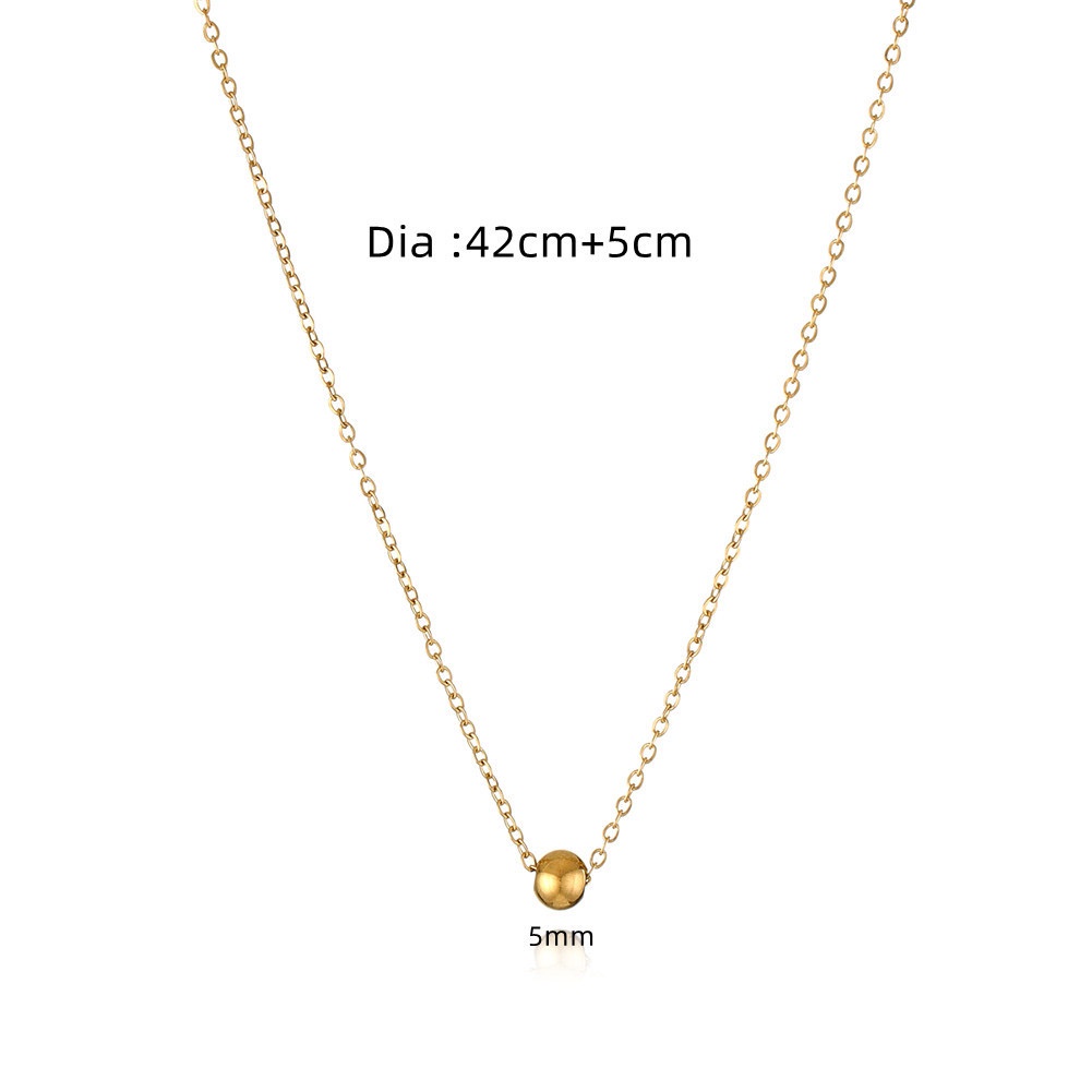 Kalung Choker Rantai Bahan Stainless Steel Warna Emas Untuk Wanita