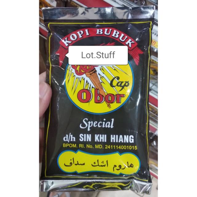 

Bubuk Kopi Cap Obor (Sin Khi Hiang) Khas Pontianak Kilat Hitam 100gr