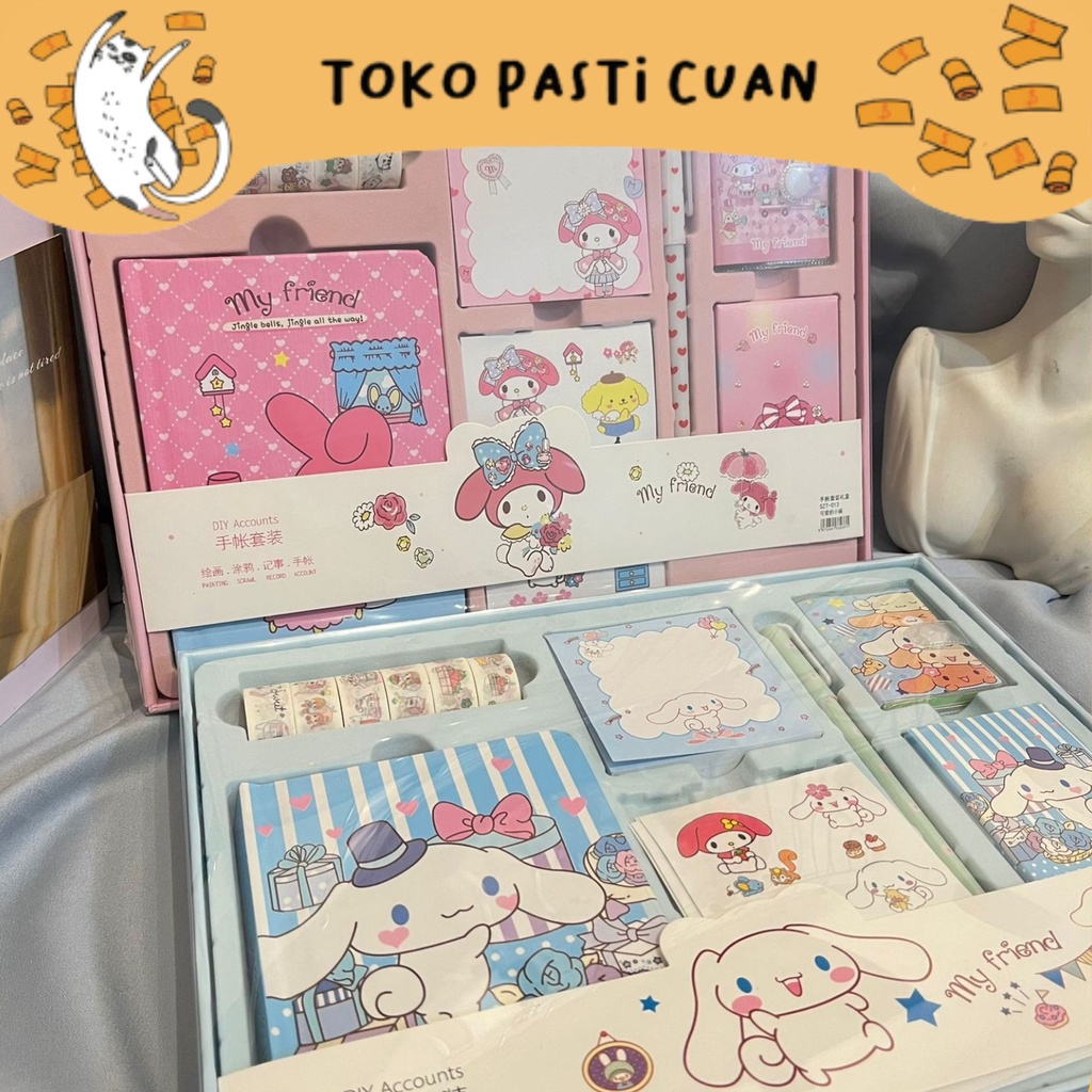 

PAKET ALAT TULIS LENGKAP JURNAL 7 IN 1 KARAKTER sanrio TERMURAH / PAKET JURNAL 7 IN 1 INCLUDE BOX CUTE LUCU UNIK BISA COD