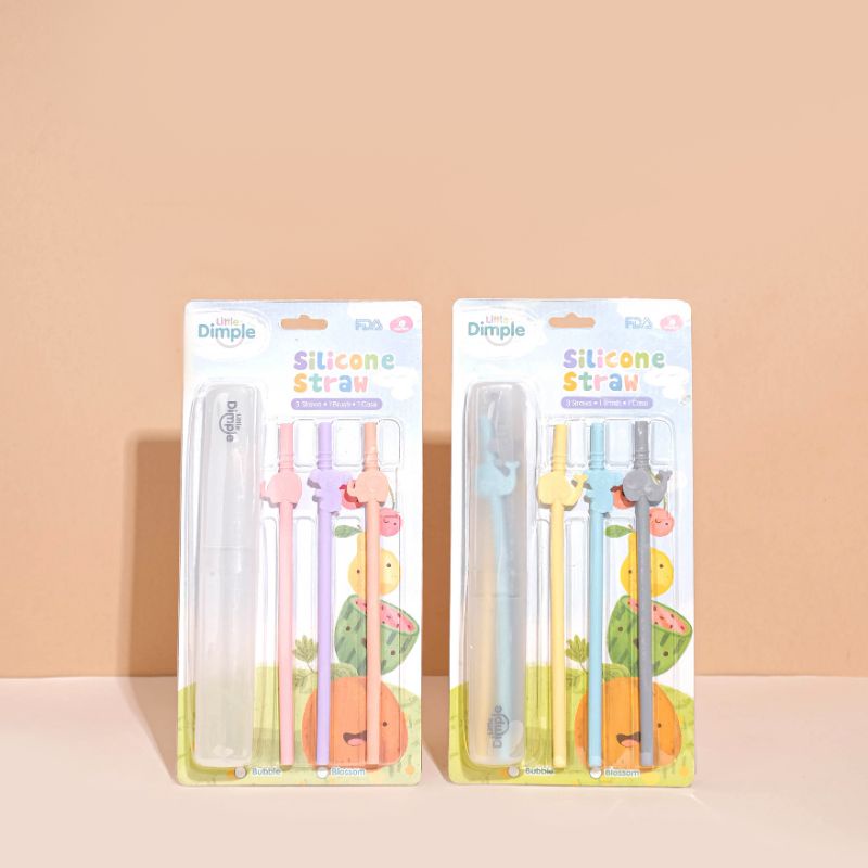 Little Dimple Silicone Straw / Sedotan Anak / Reuseable Straw