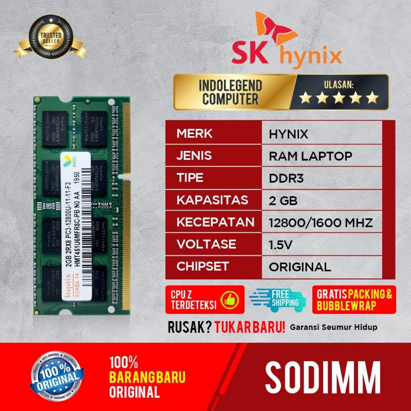 Hynix sodim ddr3 2gb pc12800