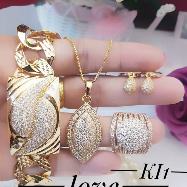 Xuping set perhiasan lapis emas 24K 2203