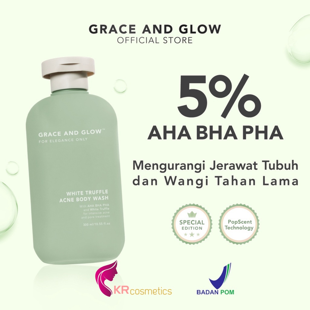 Grace and Glow White Truffle Acne Body Wash - SABUN GRACE AND GLOW ACNE HIJAU JERAWAT