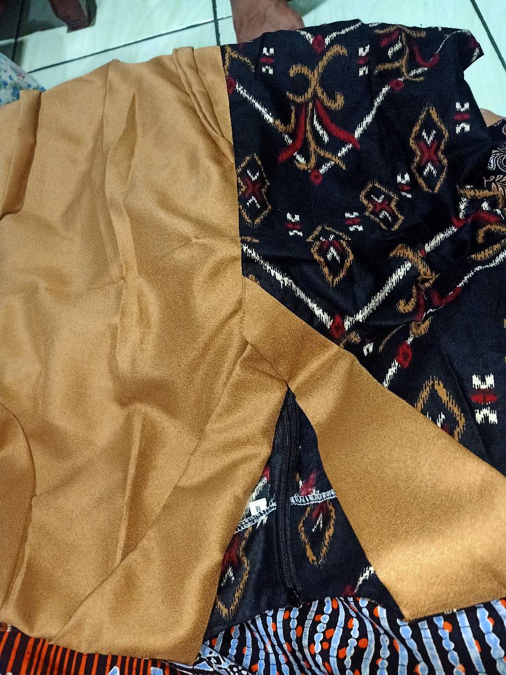 Tey-17 Batik Wanita Asj Sa Hrb026 Kenongo Kemeja Tosca Pendek