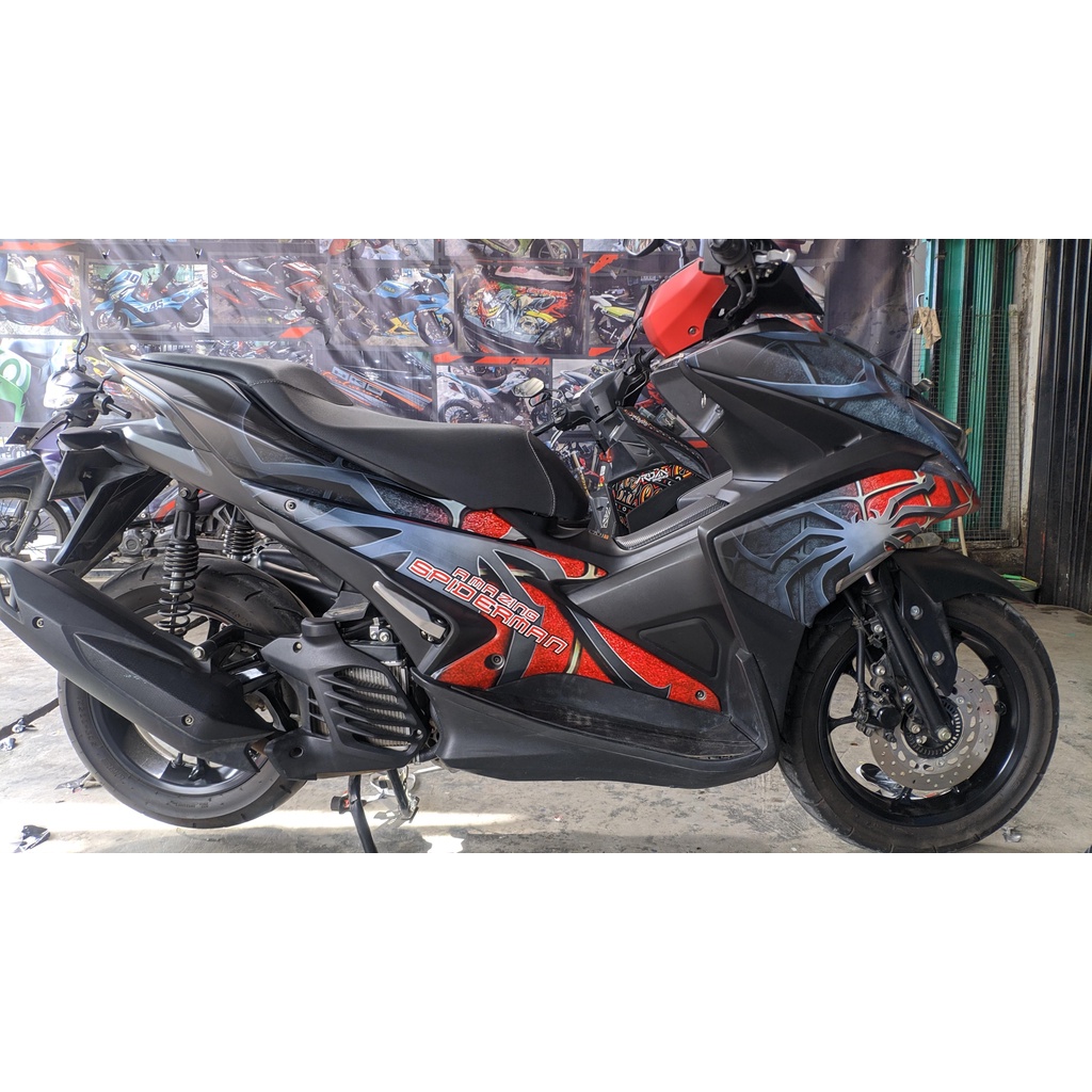 Stiker Aerox 155 Decal Full Body Aerox 155 Premium Amaizing Spiderman Doff DNKZ