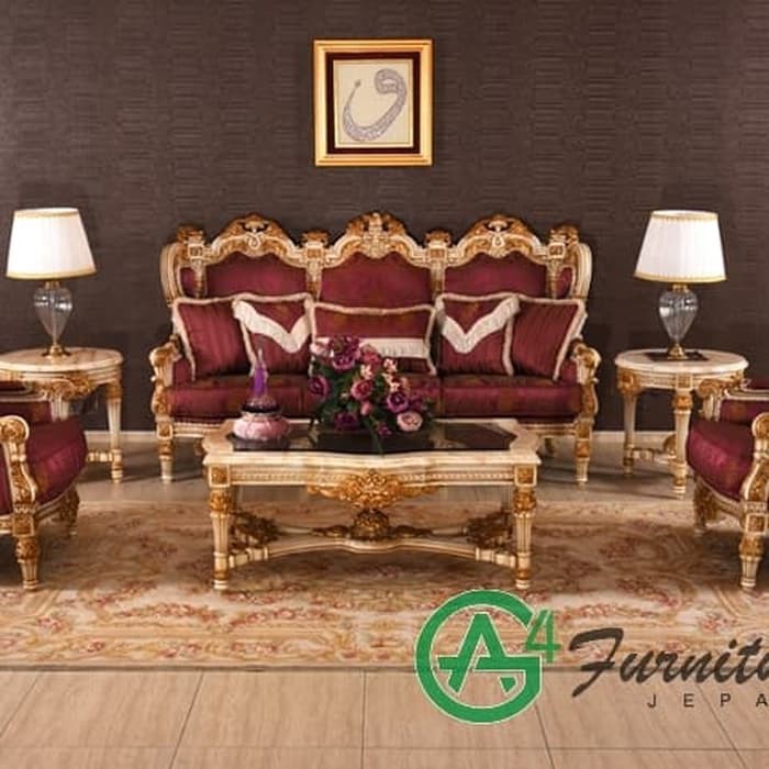 Sofa Klasik Karmen Ruang Tamu - Kayu Jati