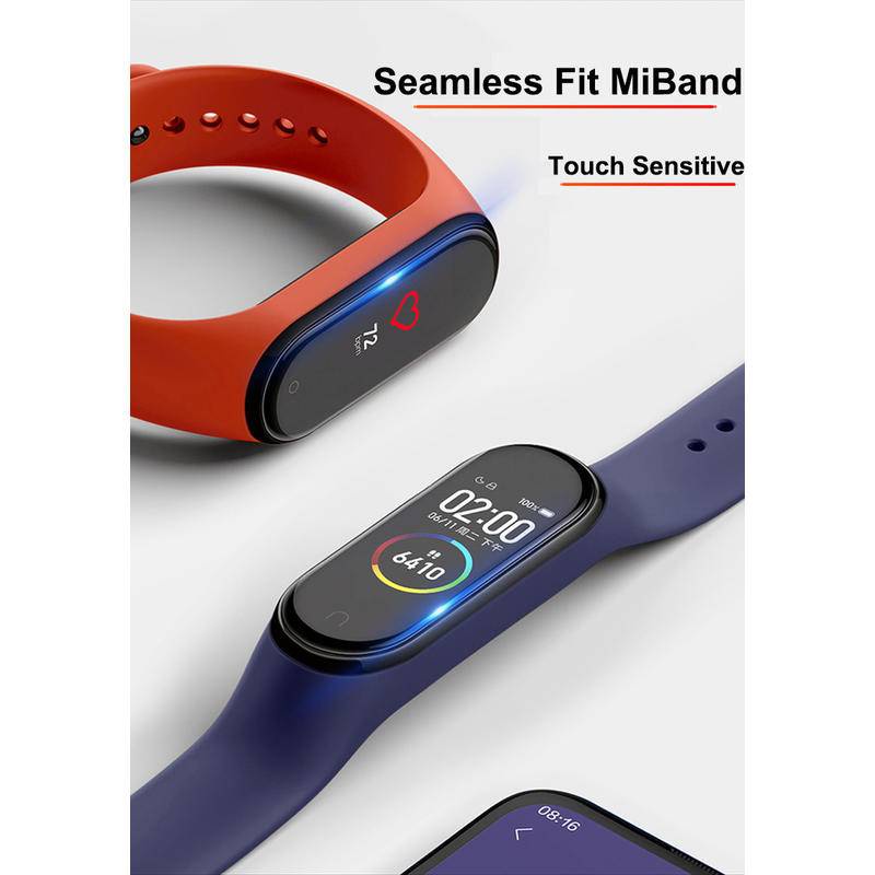 Pelindung Layar Tempered Glass 9D Curved HD Anti Blu-ray Untuk Xiaomi Mi Band 6 5 4 3