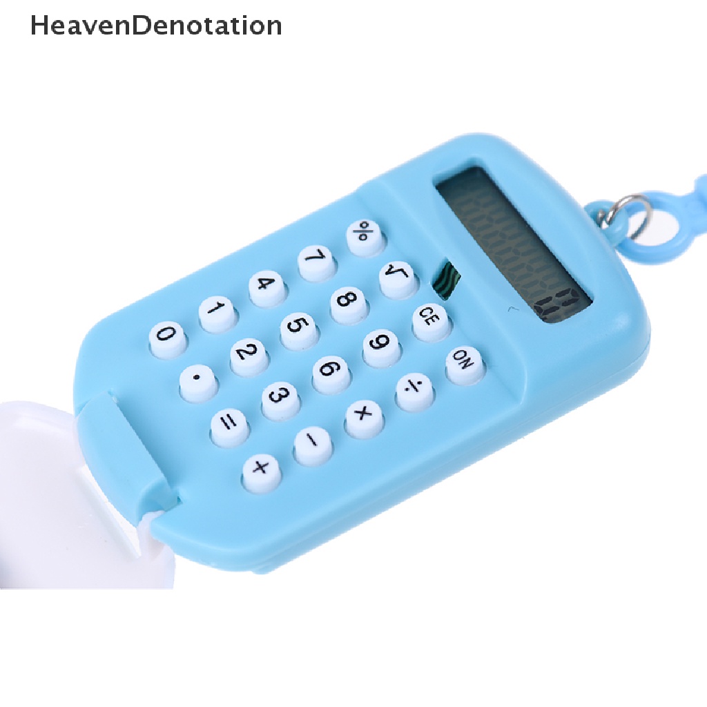 [HeavenDenotation] Portable Calculator Pocket Size Creative Keychain Calculator Office Supplies