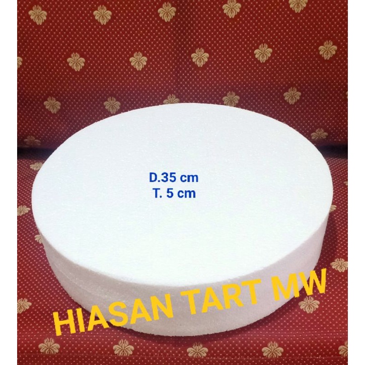 D.35 T.5 cm Dummy Styrofoam D. 35 cm Tinggi 5 / Dummy Sterofoam Gabus / Dummy Money Cake Kue Tart Ul