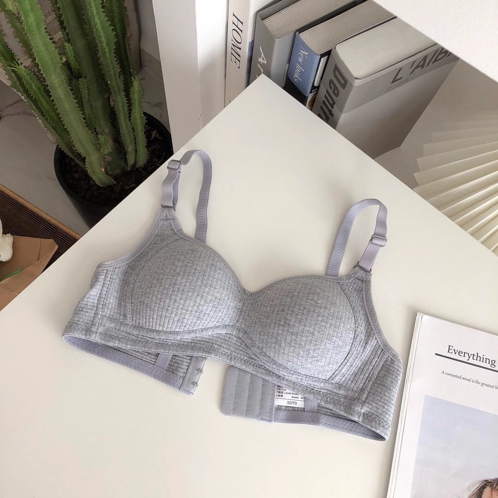 【 Bra Mall 】BM-047 Bra Tanpa Kawat Anti Kendur Bahan Katun Untuk Wanita