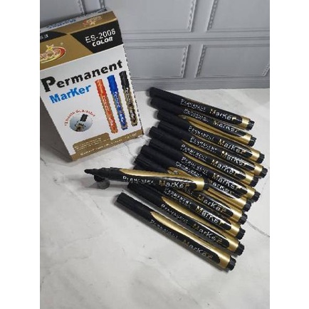 

100 spidol permanen (1box=12pc)/permanent/spidol murah/marker permanent 웃➾ Terlarisss (▔