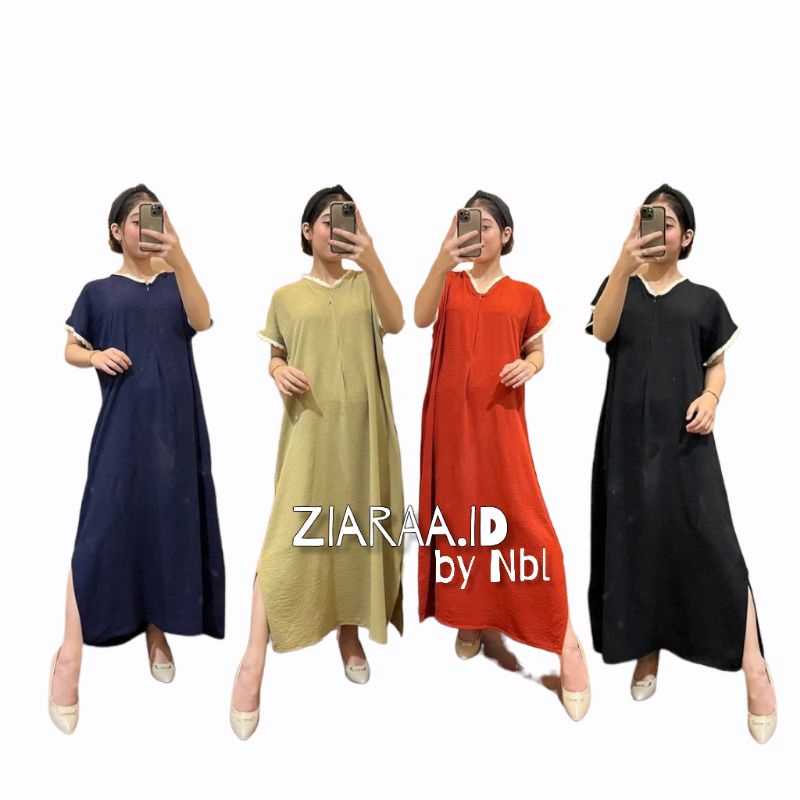 DASTER TIARA RAYON MOTIF BERSAKU / DASTER KERAH BUNGA by ZIARA.ID