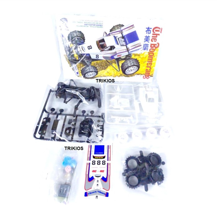 Tamiya Mini 4wd Merk Ruize The Boomerang 8 Blue Junior Type 1 Chassis