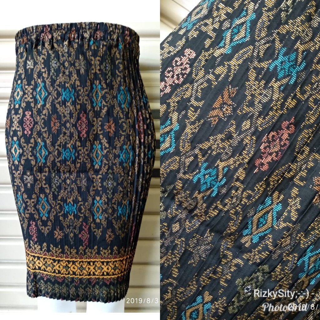 SB Collection Rok Plisket Winia Pendek Midi Batik Jumbo Wanita