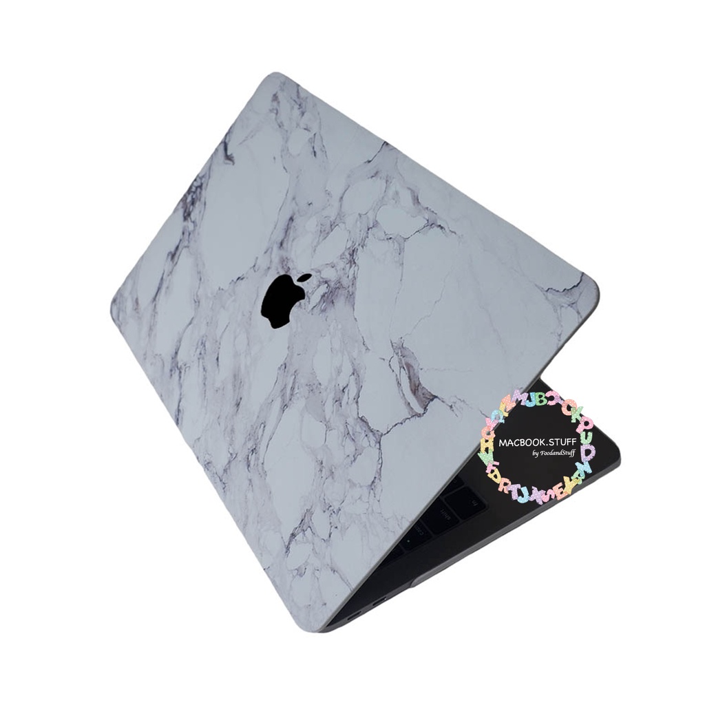 MACBOOK Case DRW MARBLE WHITE NEW AIR PRO RETINA 11 12 13 14 15 16 INCH NON /  WITH CD ROOM / TOUCHBAR / TOUCH ID / M1 2020 2021 2022