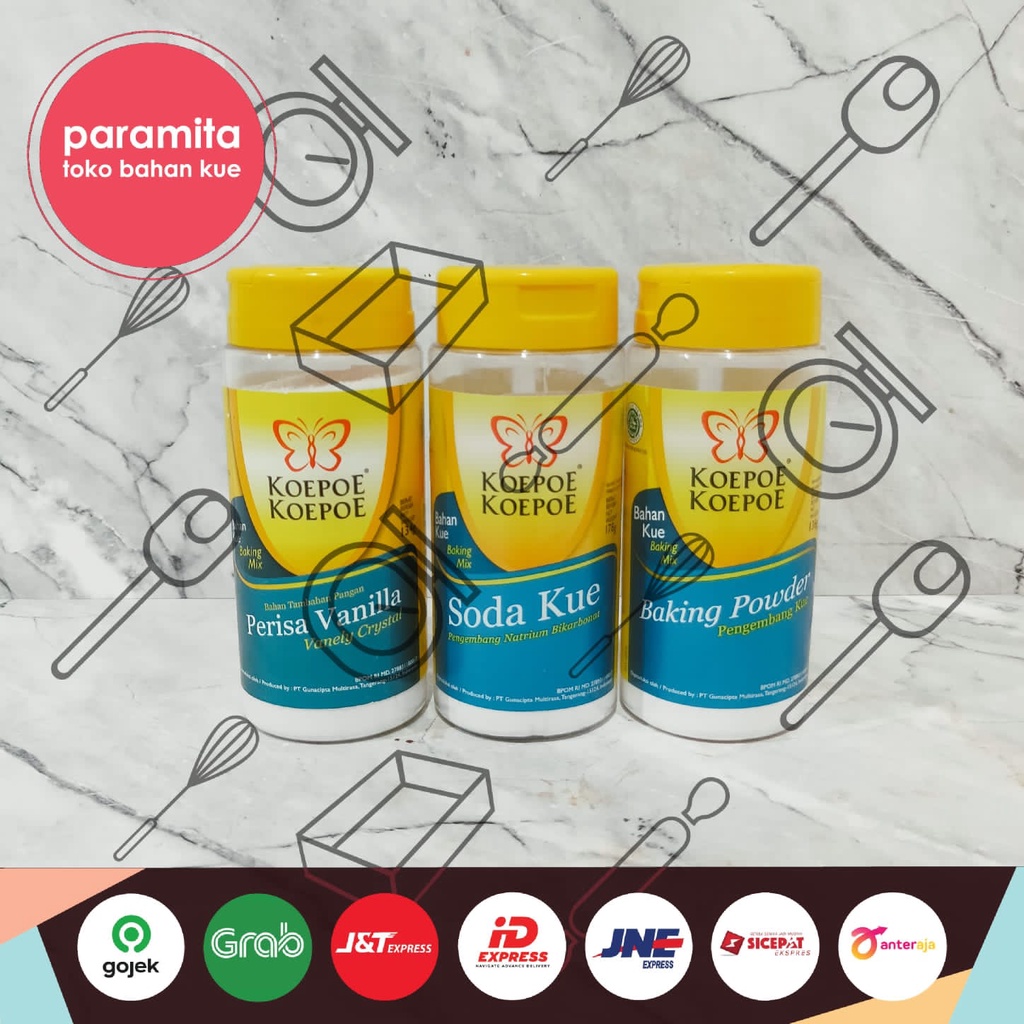 Koepoe Koepoe Bahan Kue Perisa Vanilla 134 gr / Soda Kue 178 gr / Baking Powder 136 gr