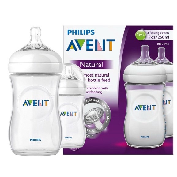 Philips Avent Natural Botol Susu Wide neck 125ml 260ml Philips Avent Bottle Philip