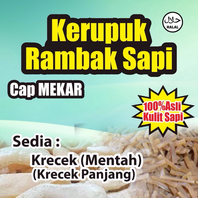 

Kerupuk rambak sapi asli