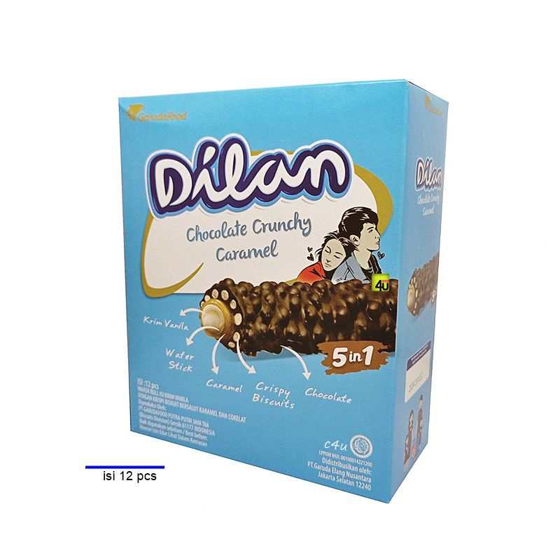 

(Sae) Dilan Chocolate Crunchy Caramel isi 12 pcs