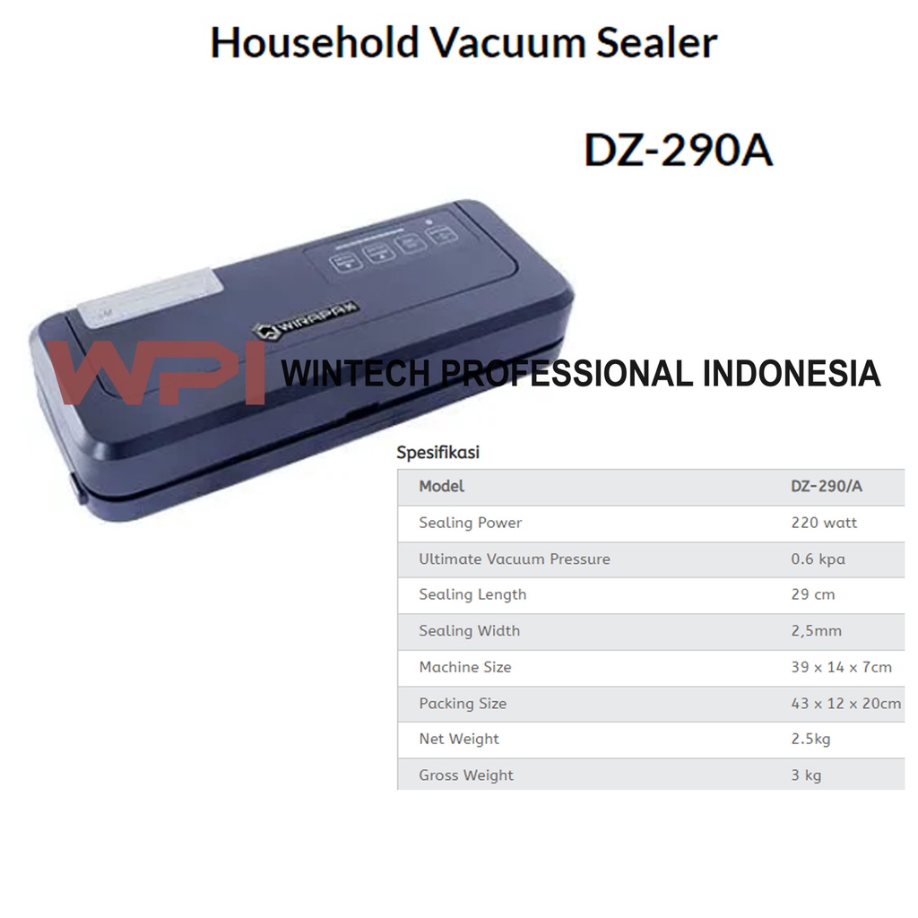 DZ-290A VACUUM PACKAGING MACHINE HOME USE