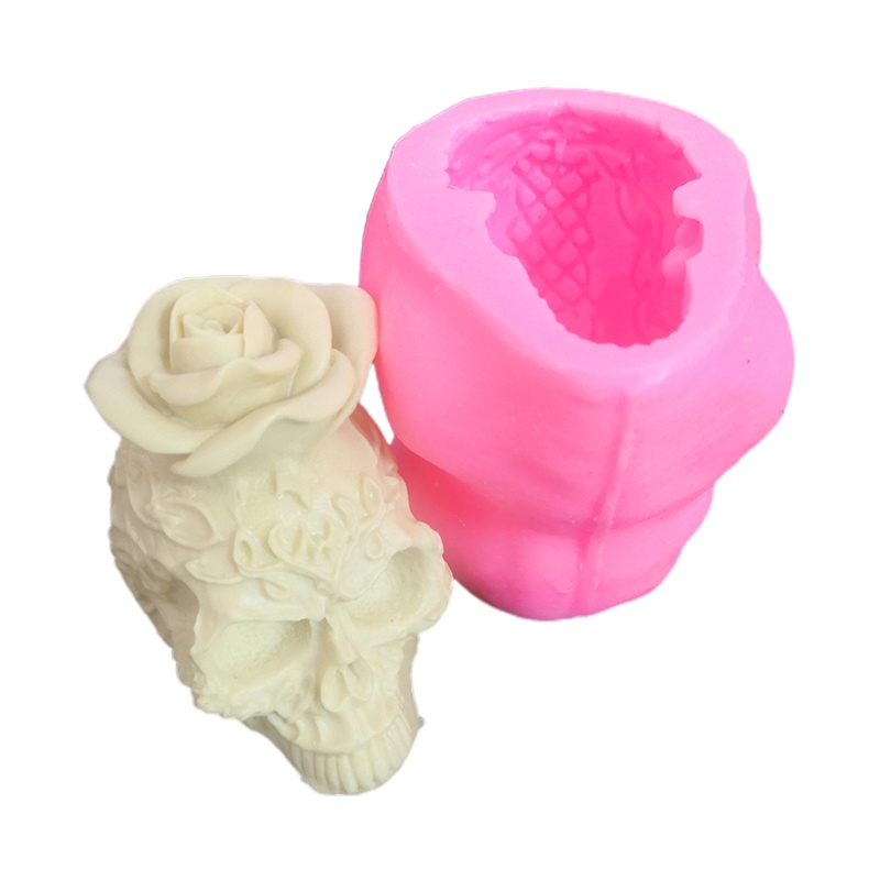 SIY  Flower Skull Silicone Mold Resin Epoxy Casting Making DIY Soap Candle Jewelry