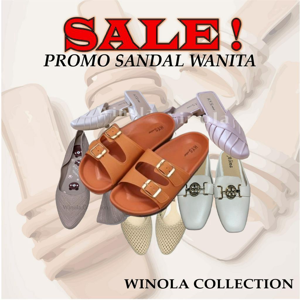 SALE ! Sandal Wanita Import Berbagai Jenis Winola Collection