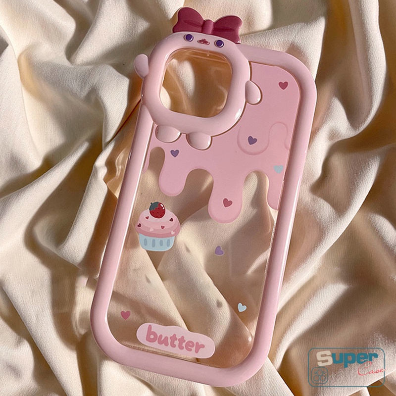 Soft Case Desain Kartun Permen Mentega Es Krim Untuk IPhone 11 12 13 14 Pro MAX XR X XS MAX 6 6S 7 8 14 Plus SE 2020