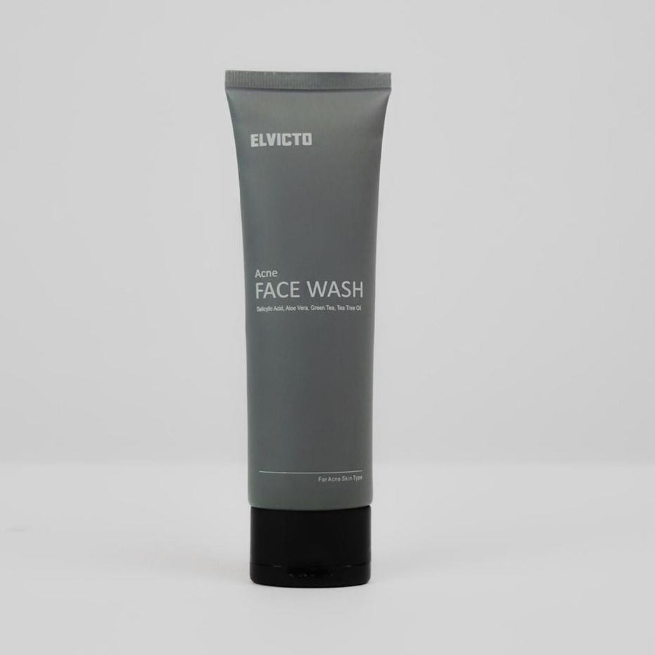 ☻ ELVICTO FACIAL WASH ACNE Sabun Wajah Pria Elvicto Pembersih Muka Cowok Brightening Men Face Wash ➫