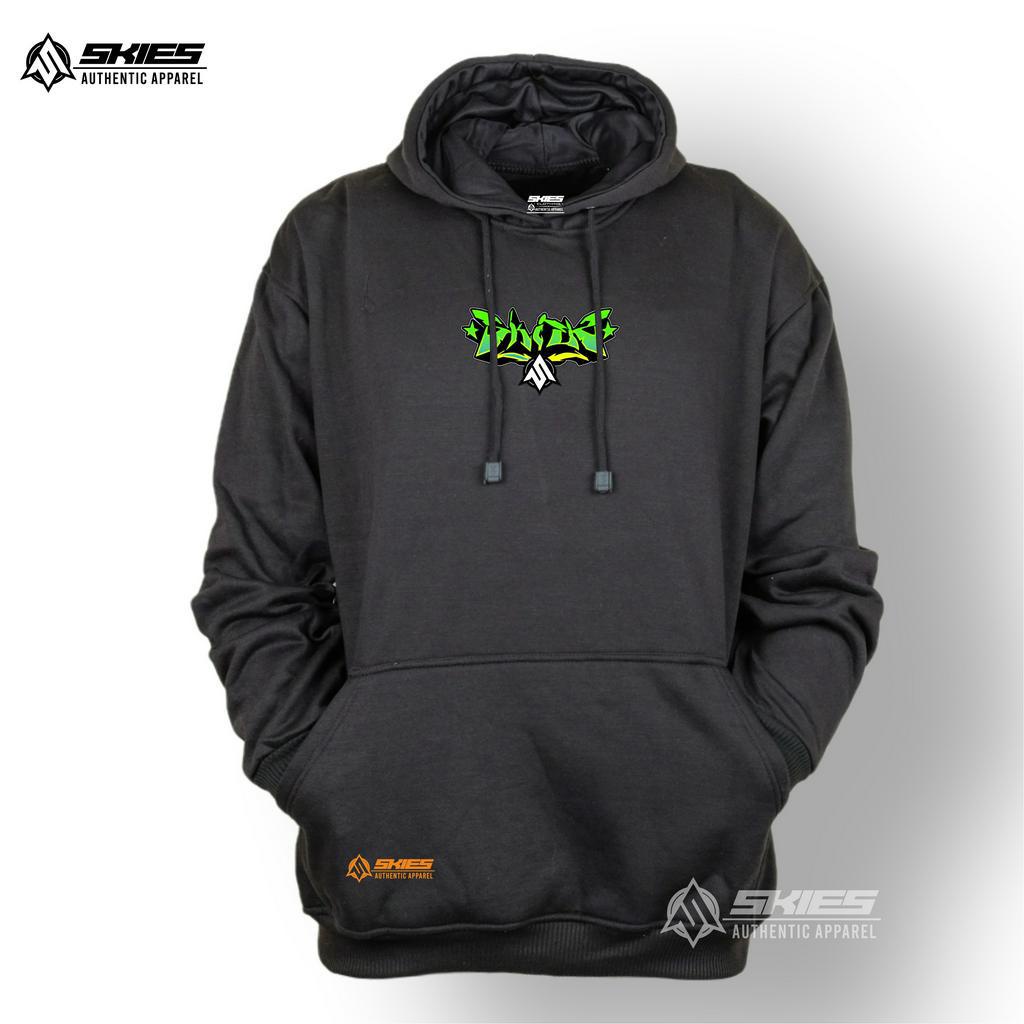 Sweater Hoodie Pria Hitam Terbaru 2023 SKIES Original Brand Lokal Kekinian Hoodie Distro Suiter Bahan Fleece Switer Hoodie Cowok