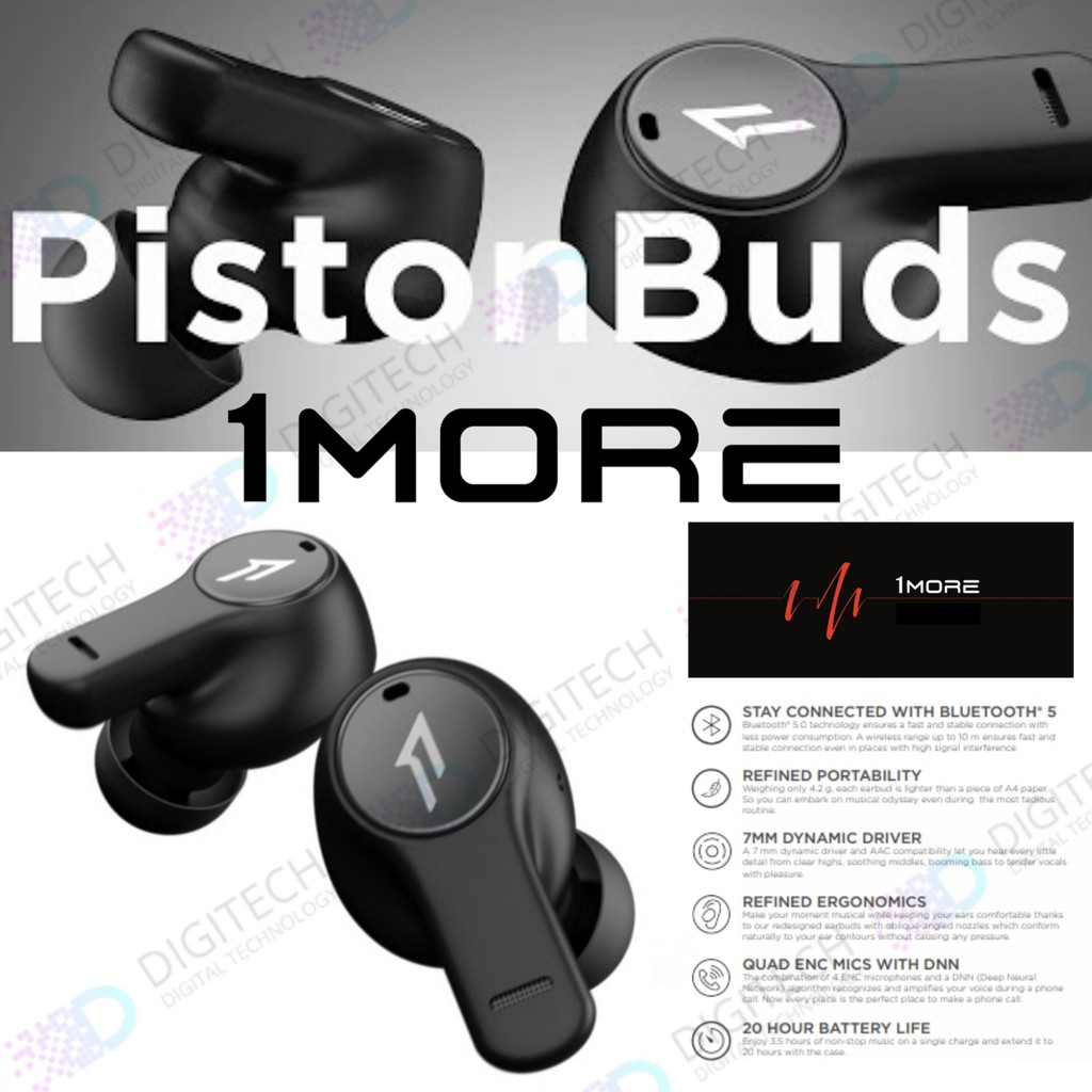 1MORE Piston Buds True Wireless In-Ear Headphones