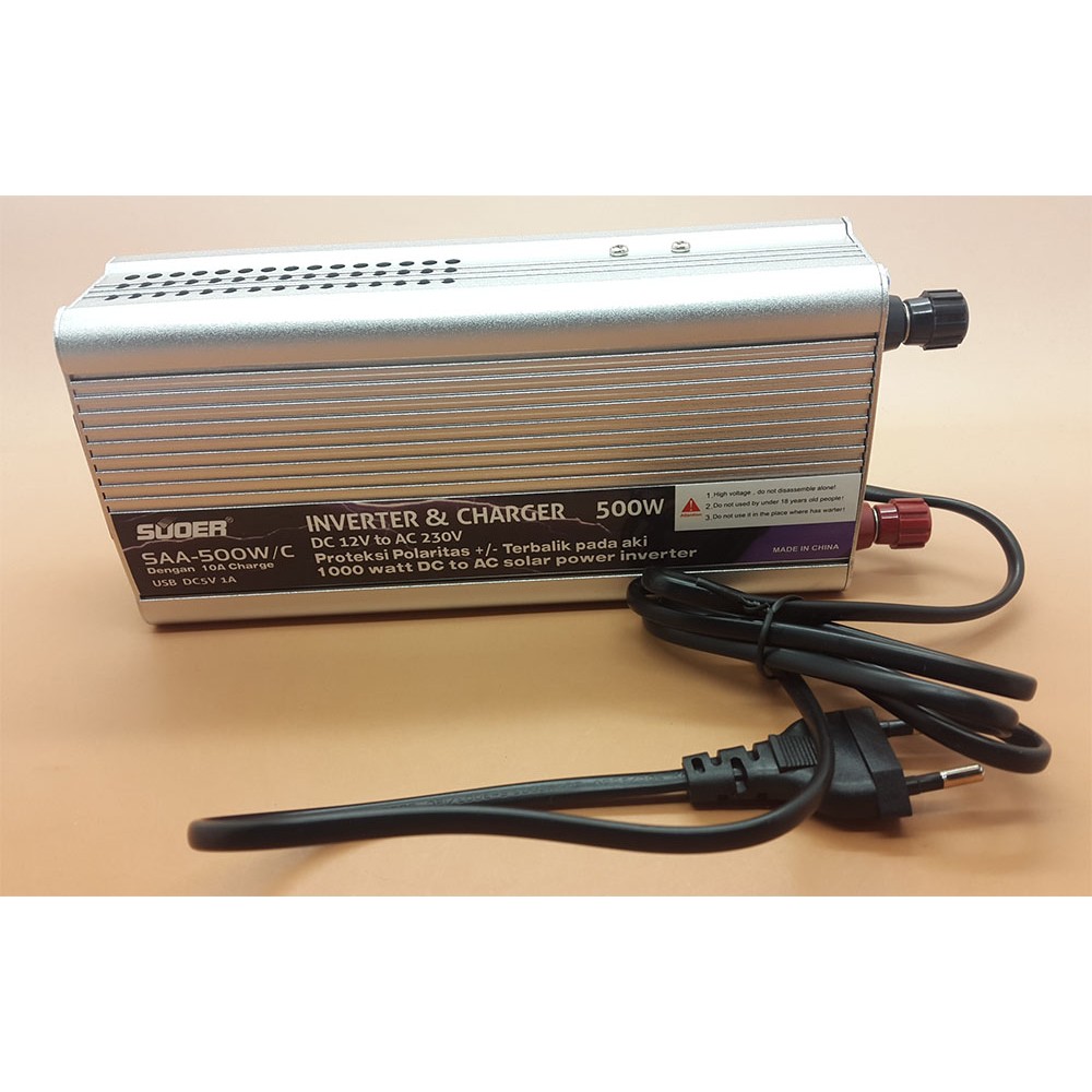 SUOER 2 in 1 (Inverter + Charger) 500 watt Typer SAA-500W/C