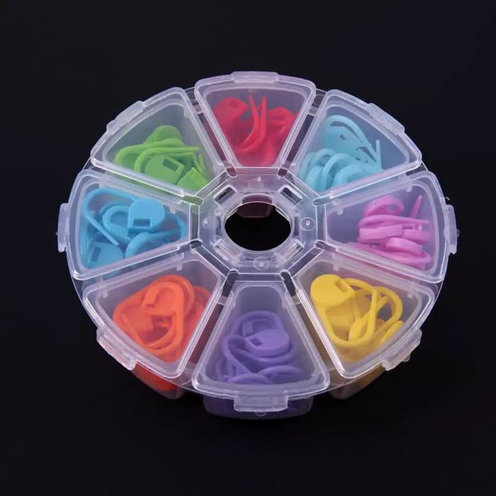 set penanda rajutan stitch marker knitting rajut full warna dan tempat