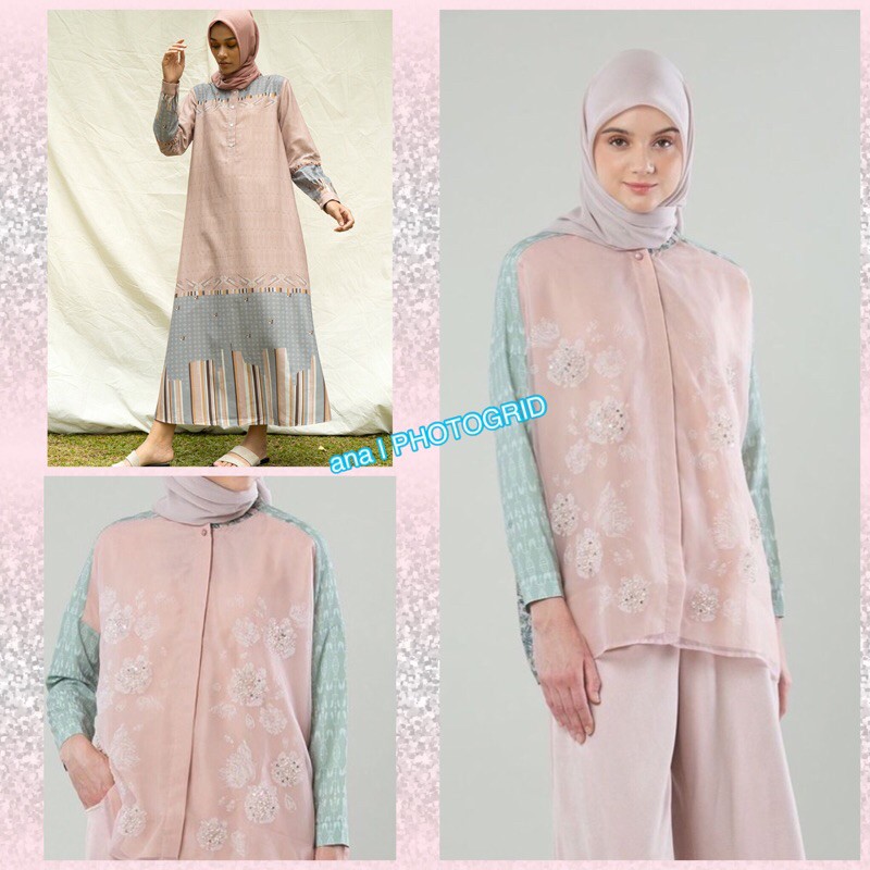 New Akitri Top SM bundling New Pink Printed Imane size XS by Ria Miranda