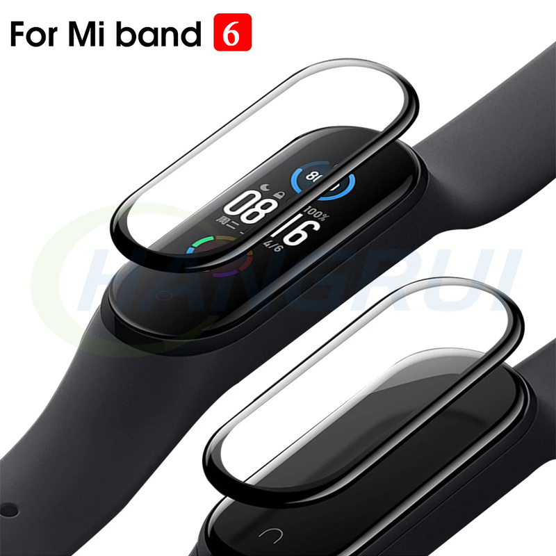 2 / 1pc Pelindung Layar Tempered Glass 3d Curved Untuk Xiaomi Mi Band 6 / 5