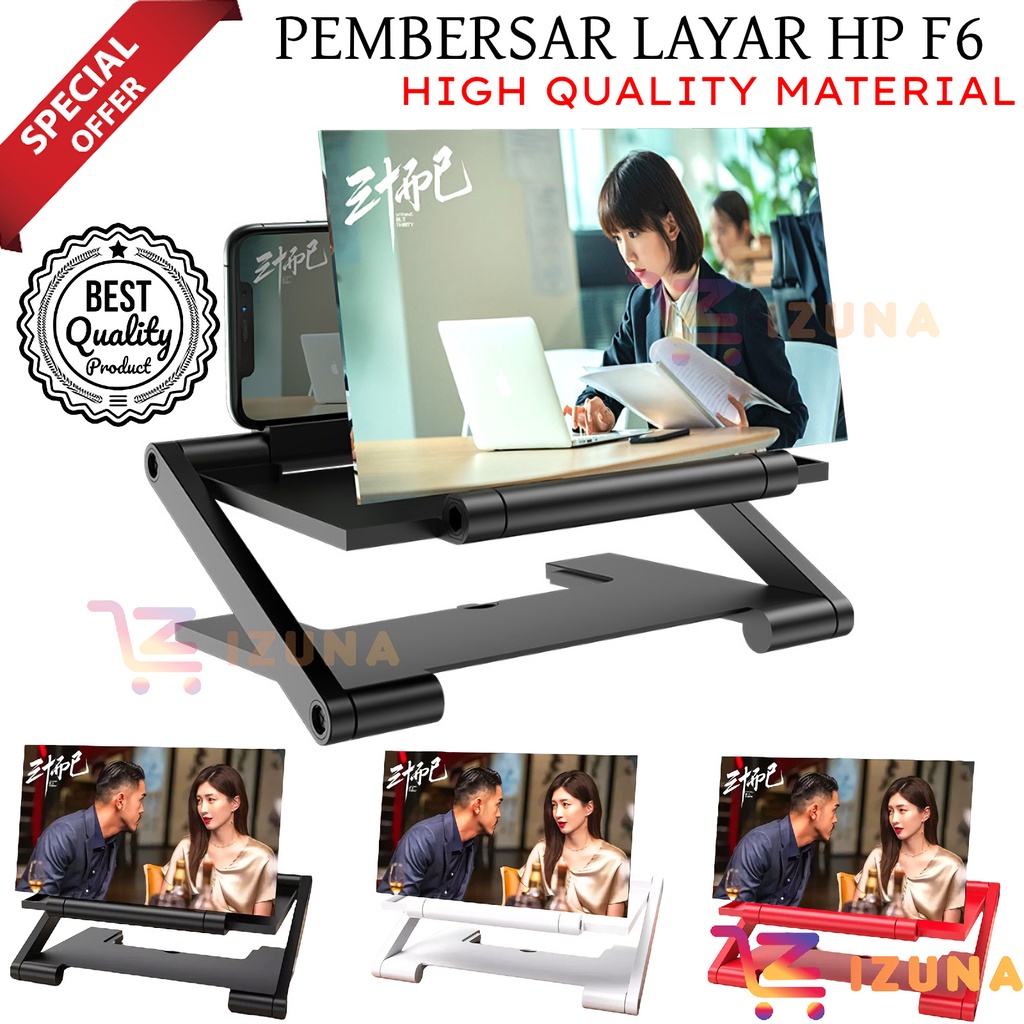 [IZUNA] PEMBESAR LAYAR HP F6 / ALAT PEMBESAR LAYAR HP 3D / 3D ENLARGE SCREEN / F6 KACA PEMBESAR LAYAR HP SMARTPHONE F6