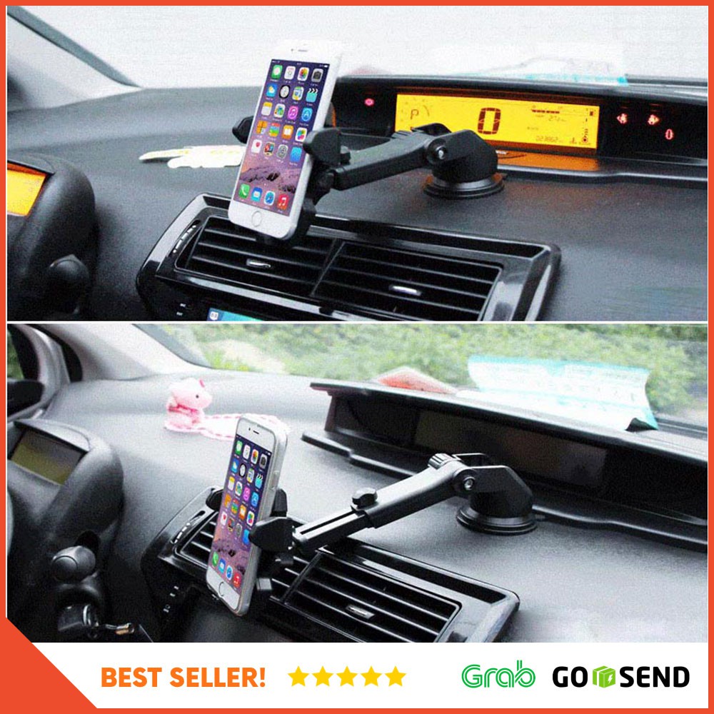 Car Holder for Smartphone with Suction Cup - 003 - Black