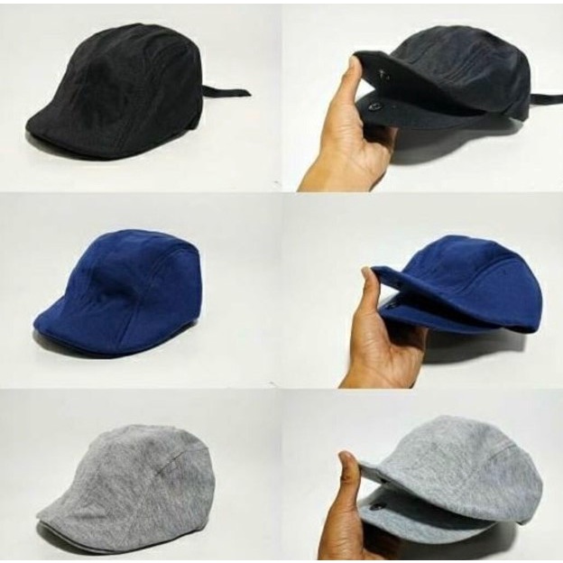 Topi Kodok / Topi Patino / Flat Cap / Topi Gaul / Topi Pelukis / Topi Pet