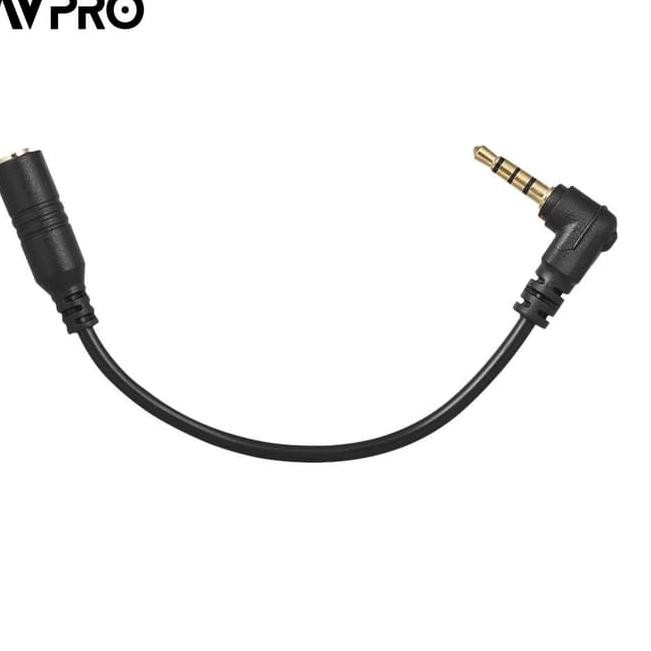➮ AVPRO Microphone Adapter Cable TRS To TRRS Converter 13cm BLACK ●