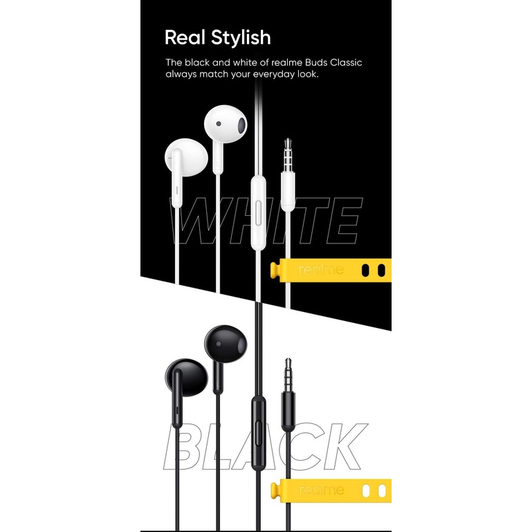 Headset Realme Buds Classic ORIGINAL Jack 3.5mm