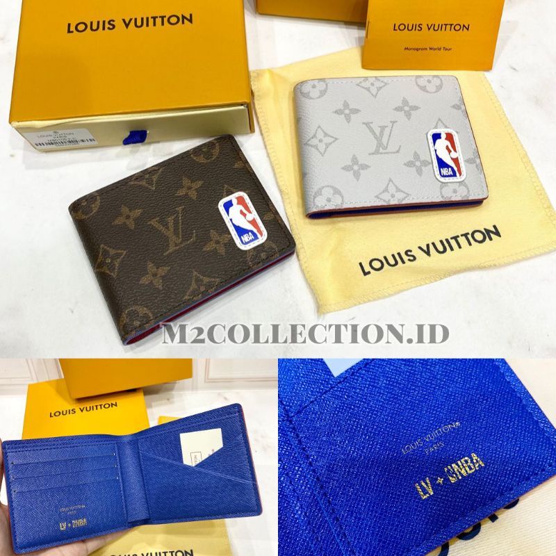 Dompet LV x NBA Virgil abloh wallet in Canvas Monogram Mirror Quality