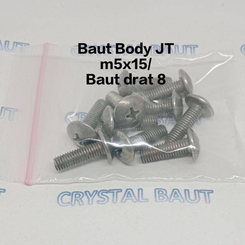 10pcs Baut Body Jt m5x15mili