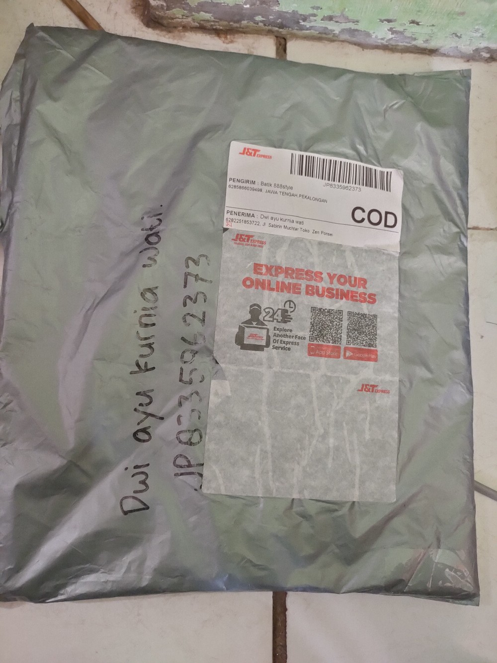 Tey-17 Batik Wanita Asj Sa Hrb026 Kenongo Kemeja Tosca Pendek