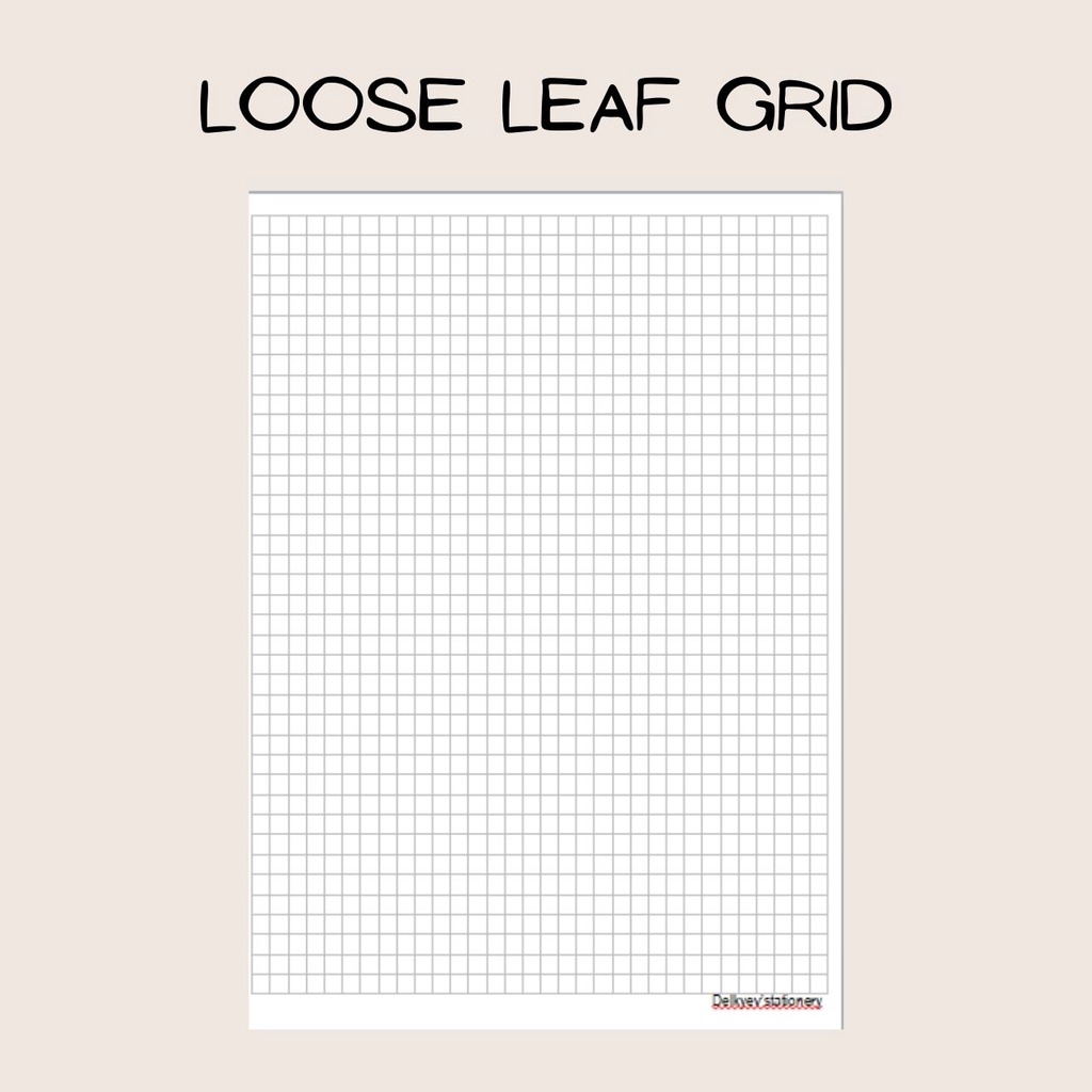 

LOOSE LEAF PAPER GRID/LINE/DOT ISI BINDER UNTUK A5 DAN B5