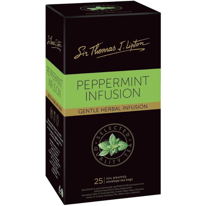 Lipton Teh Kemasan Tea Bag STL Peppermint Infusion