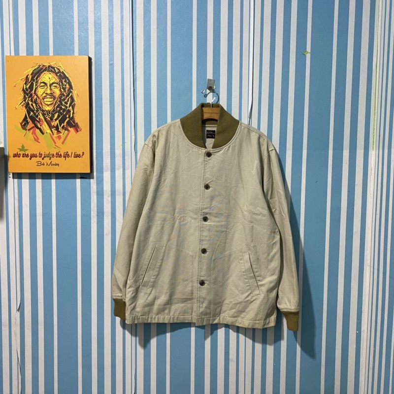 Ships Jaket Long Bomber Semi Kanvas Size L Jaket Trucker Jaket Vintage Jaket Outer Jaket Modern Jake
